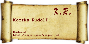 Koczka Rudolf névjegykártya